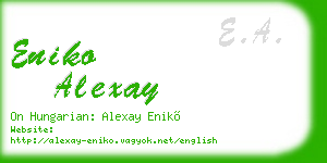 eniko alexay business card